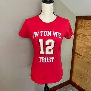 Port & Company Red In Tom We Trust Tampa Bay Buccaneers Short Sleeve Tee Small